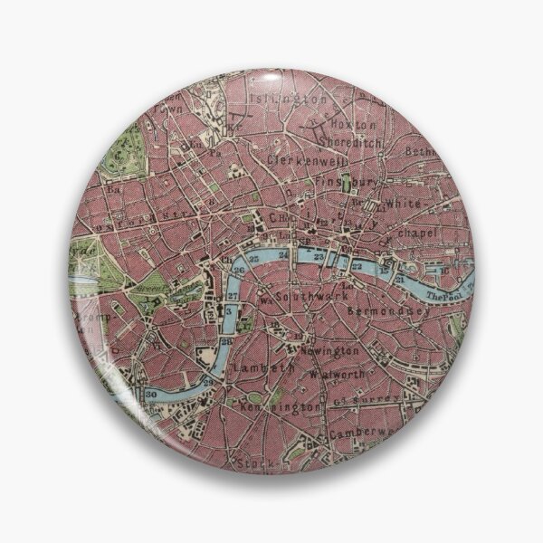 Item preview, Vintage London England Map (1903) designed and sold by BravuraMedia.