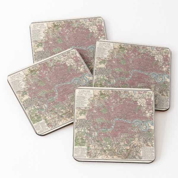Item preview, Vintage London England Map (1903) designed and sold by BravuraMedia.