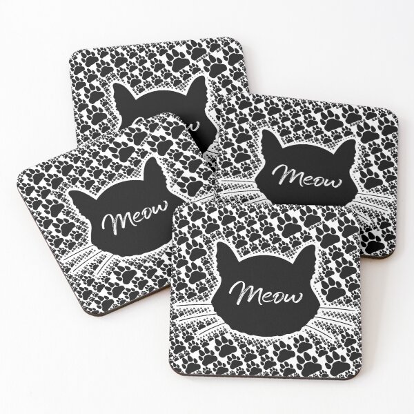 Item preview, Meow Cat And Paw Print designed and sold by MarkTees.