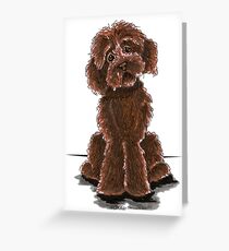 Chocolate Labradoodle Greeting Card