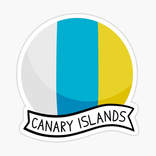 Item preview, Canary Islands Flag Sticker designed and sold by Drawingvild.