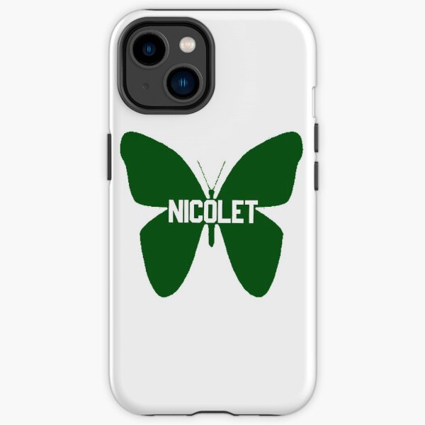 Nicolet Camp Letters Inside Green Monarch Butterfly iPhone Tough Case
