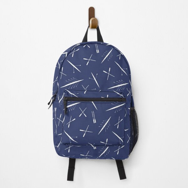 Discover Rowing Club Navy Blue and White Scull Pattern | Backpack