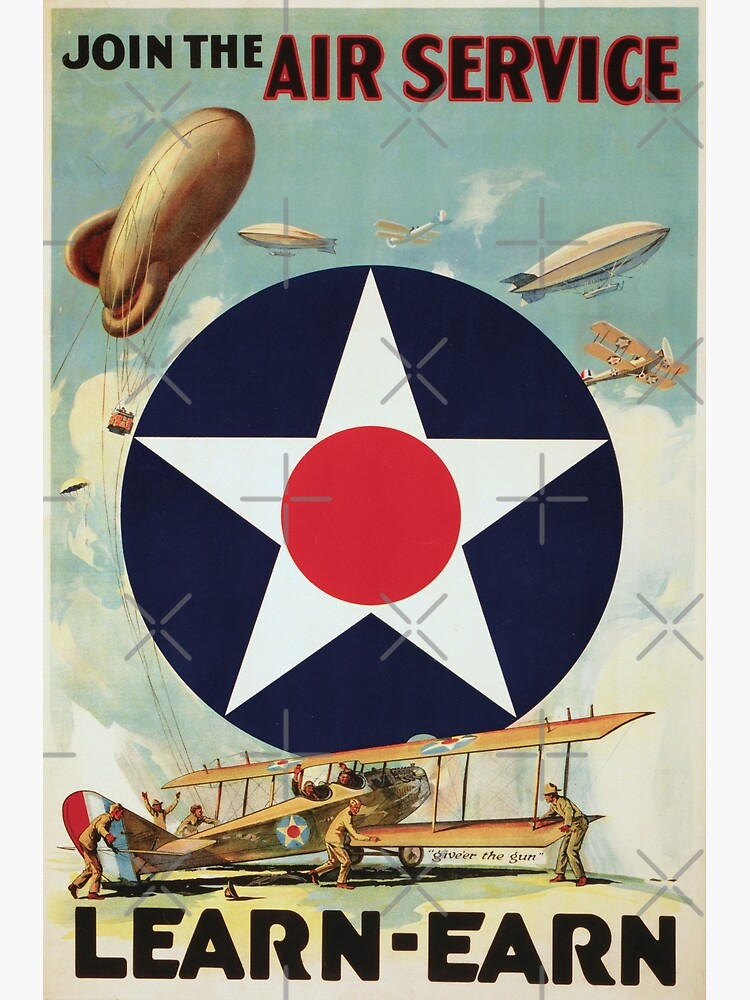 Disover WW2 Vintage Air Force Poster Premium Matte Vertical Poster