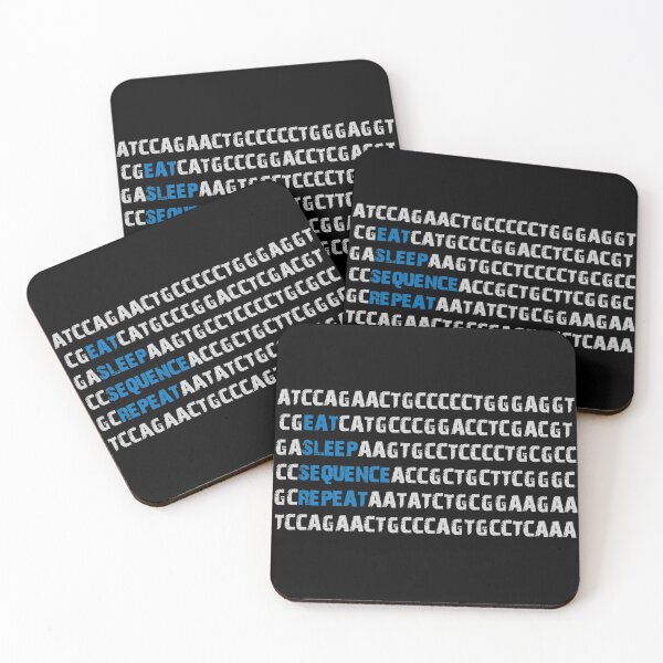 Item preview, Eat Sleep Sequence Repeat - Bioinformatics Genome DNA Blue Grey designed and sold by MoPaws.