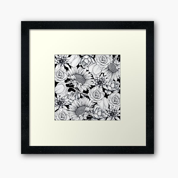 Item preview, Black and White Flowers designed and sold by Lukasz  Czyzewski.