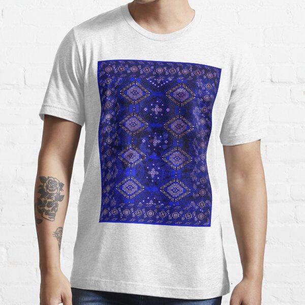 "Oriental Royal Blue Indigo Vintage Traditional Moroccan Artwork" T ...