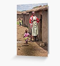Masai Tribe - Mom and Child Greeting Card
