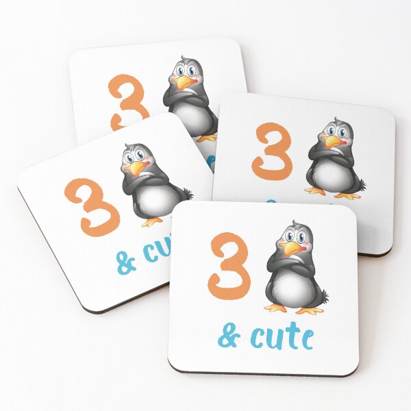 Item preview, Kids Cute Penguin 3rd Birthday Gift 3 Year Old Bday Party Outfit designed and sold by FunnySunny T-Shirts.