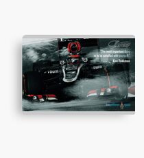 Kimi Raikkonen Quote Poster - "The most important thing..." - 2013 Canvas Print