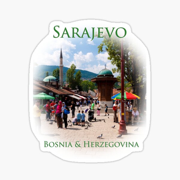 Sarajevo, Bosnia & Herzegovina: Pigeon Square Sticker