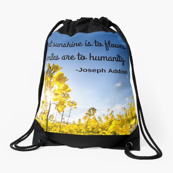 What sunshine is to flowers Drawstring Bag