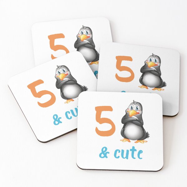 Item preview, Kids Cute Penguin 5th Birthday Gift 5 Year Old Bday Party Outfit designed and sold by FunnySunny T-Shirts.