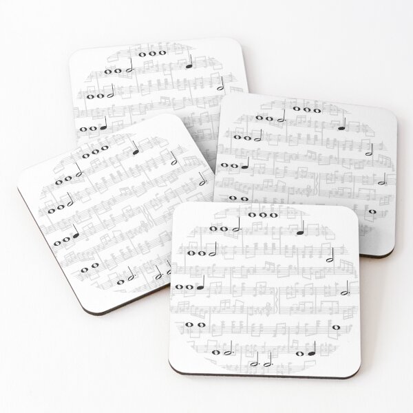 Item preview, Black and White Music Notes Clock designed and sold by cabgodfrey.