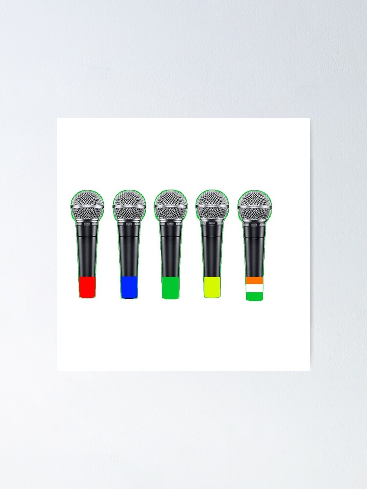 "1D mic colors" Poster for Sale by jmarusic Redbubble