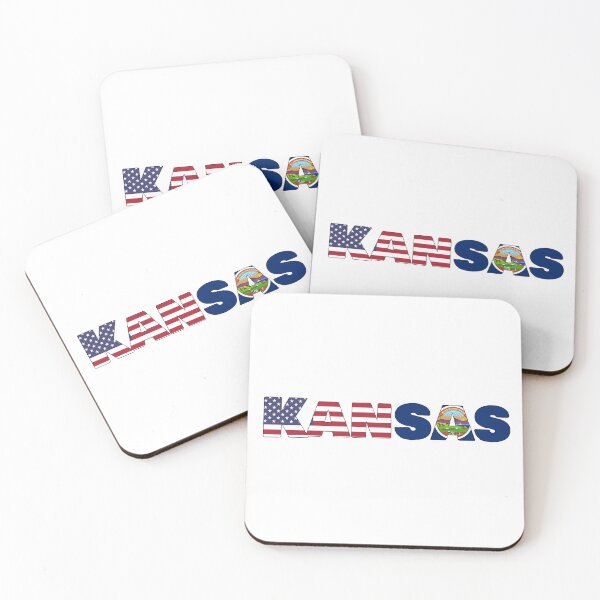 Item preview, Kansas State Flag/ American Flag designed and sold by ElevenGraphics.