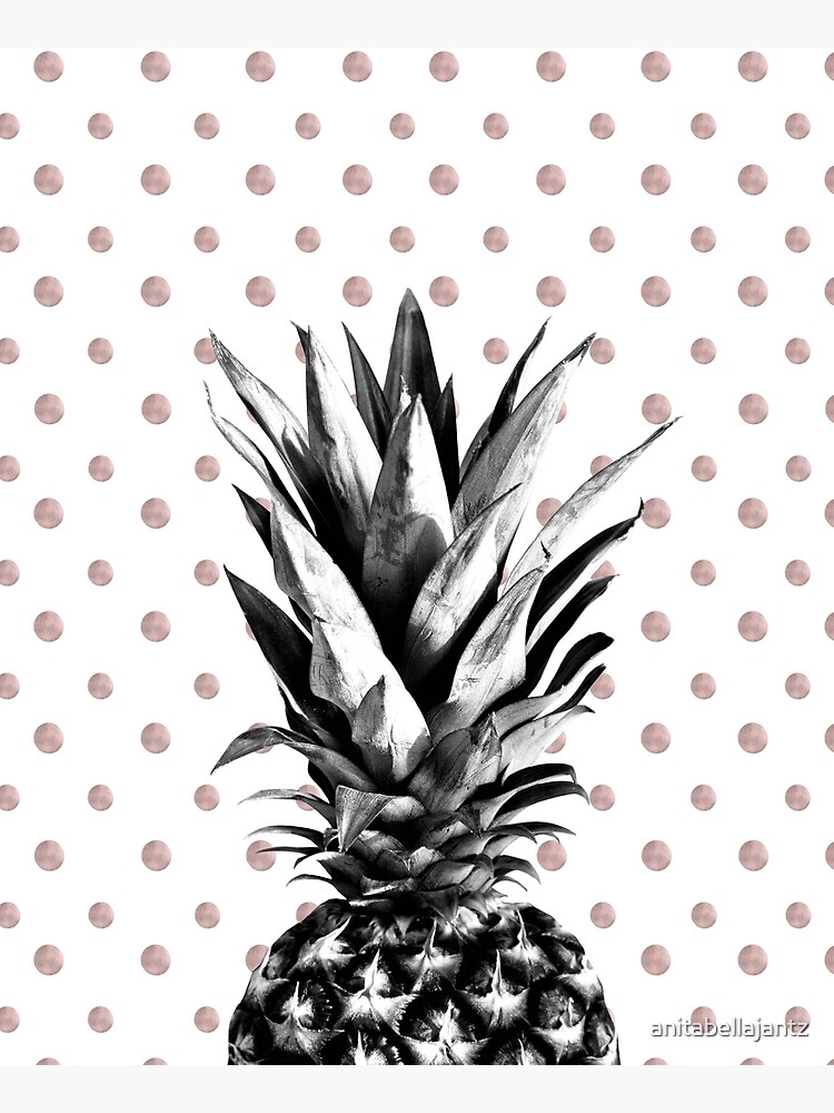 Pineapple Happy Polka Dots Dream #1 #tropical #fruit #decor #art by anitabellajantz