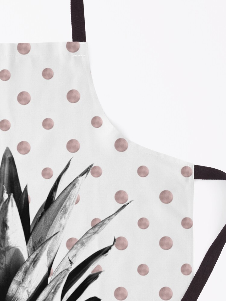 Alternate view of Pineapple Happy Polka Dots Dream #1 #tropical #fruit #decor #art Apron