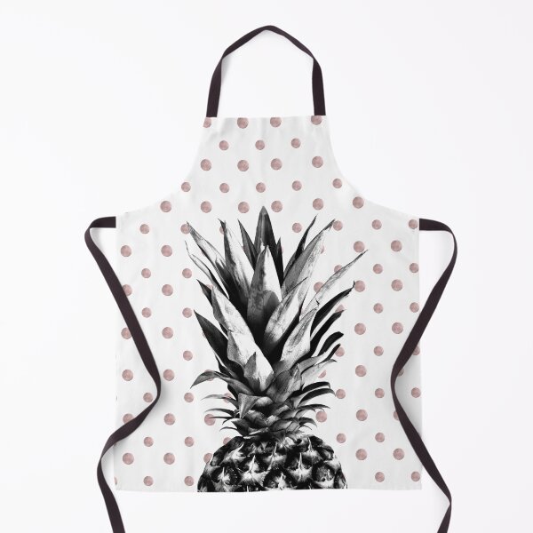 Pineapple Happy Polka Dots Dream #1 #tropical #fruit #decor #art Apron