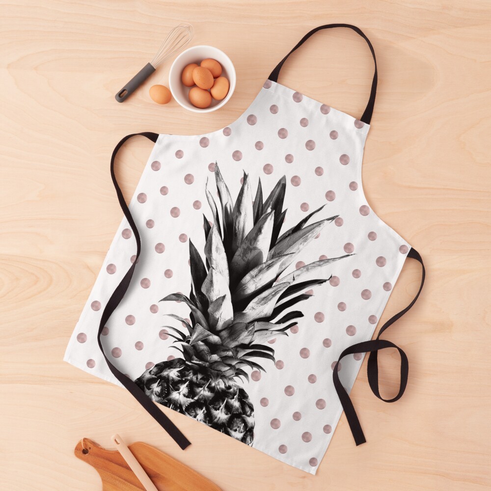 Pineapple Happy Polka Dots Dream #1 #tropical #fruit #decor #art Apron