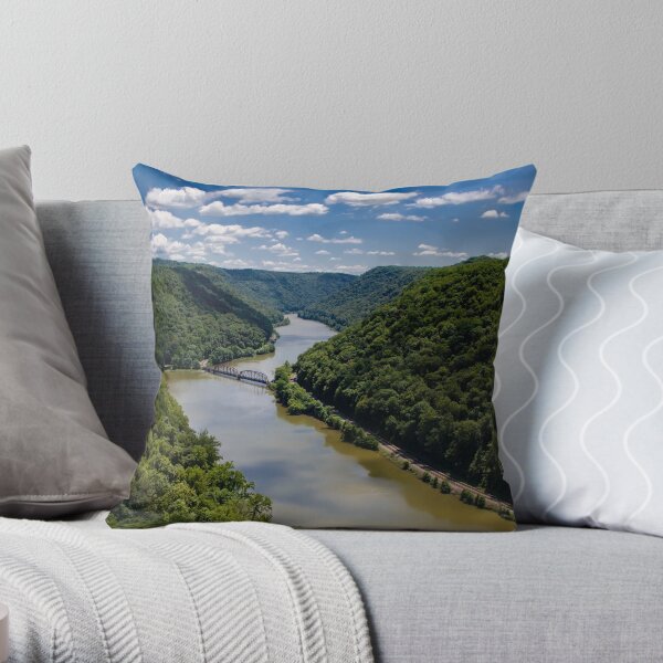 New River Gorge National River Throw Pillow