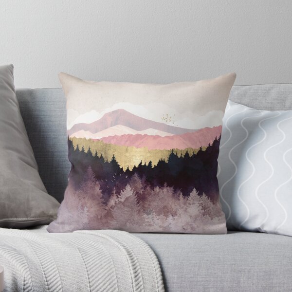 Plum Forest Throw Pillow