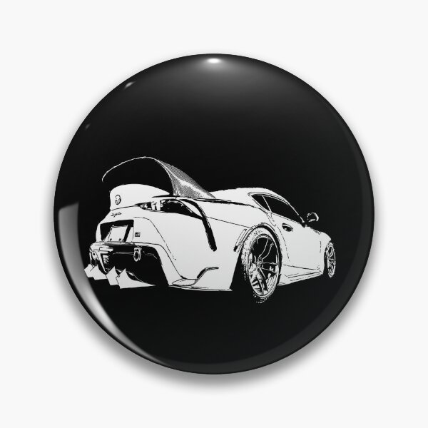 Item preview, Toyota GR Supra Mk5 - white stylized on dark background designed and sold by mal-photography.