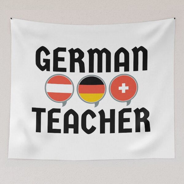 Item preview, German Teacher with Flags designed and sold by Time4German.