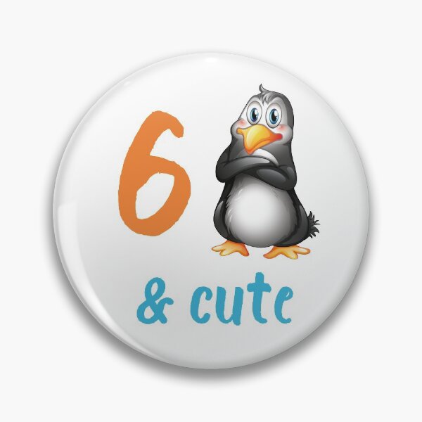 Artikelvorschau, Kinder niedlichen Pinguin 6. Geburtstagsgeschenk 6 Jahre altes Bday Party Outfit entworfen und verkauft von FunnySunny T-Shirts.
