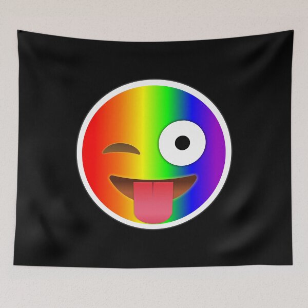 Item preview, Winking Face with Tongue Emoji Gay | Pop Art designed and sold by williamcuccio.