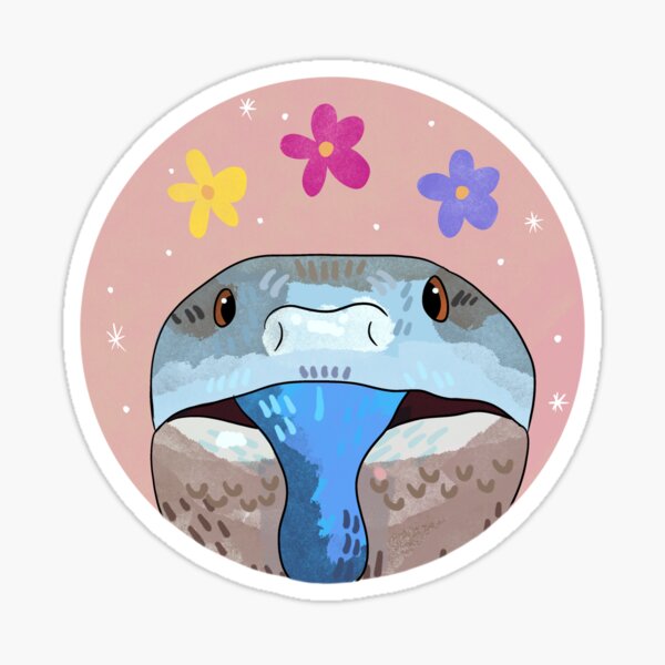 Item preview, Blue Tongue Skink and Flowers  designed and sold by Miranda Pietzsch.
