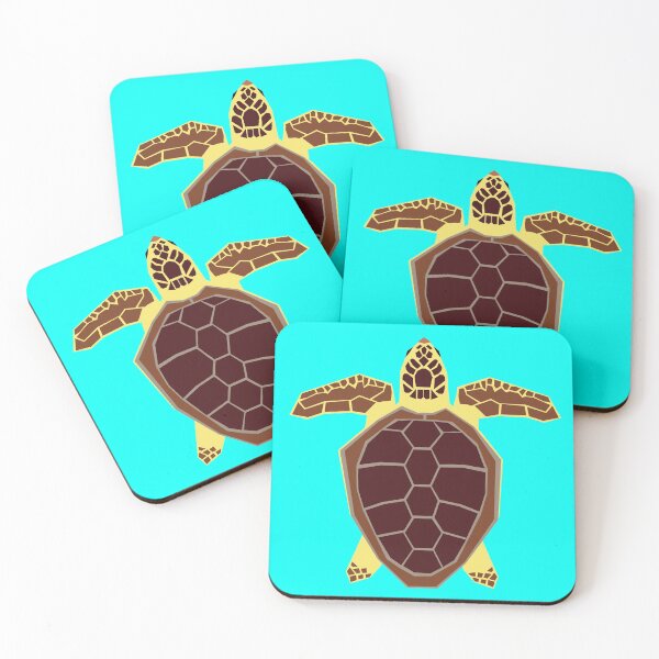 Item preview, Sea Turtle Turquoise Background designed and sold by WildByNature.