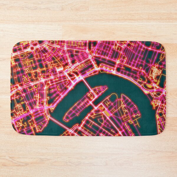 Item preview, Neon Roads of Rotterdam (without text) designed and sold by Data-Driven Map Designs.