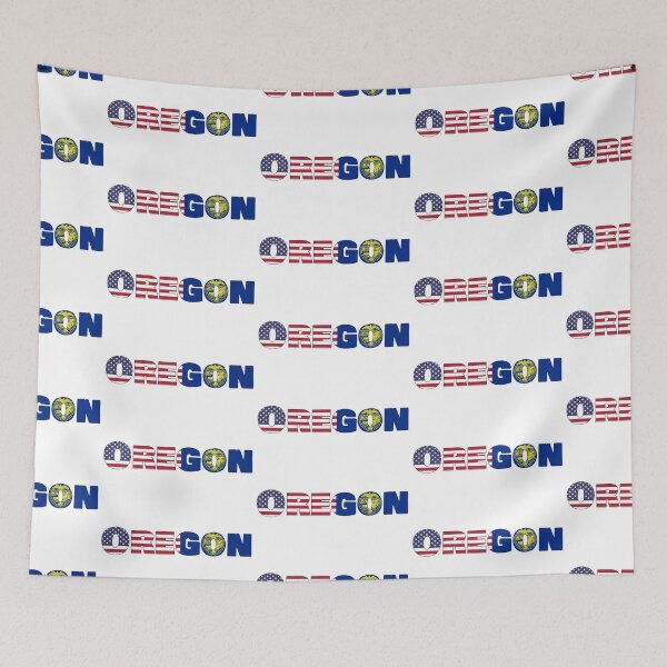 Item preview, Oregon State Flag/ American Flag designed and sold by ElevenGraphics.