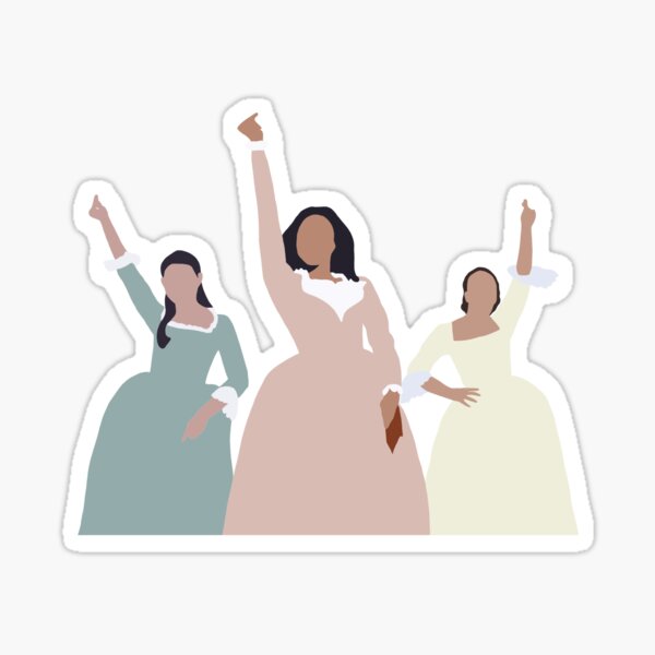 schuyler sisters sticker by jx mix redbubble