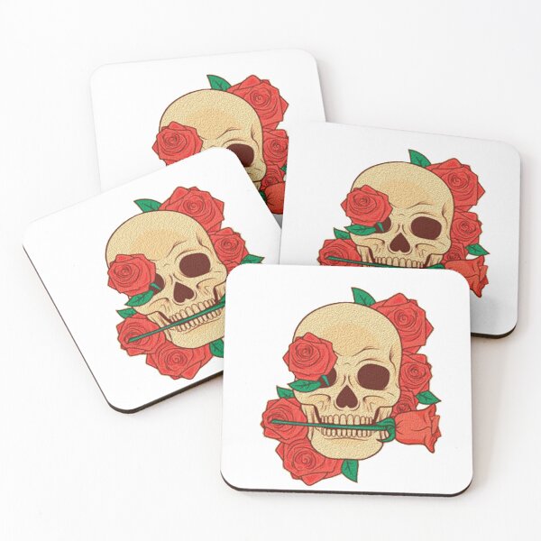 Item preview, Skull with roses. designed and sold by Zaniah.