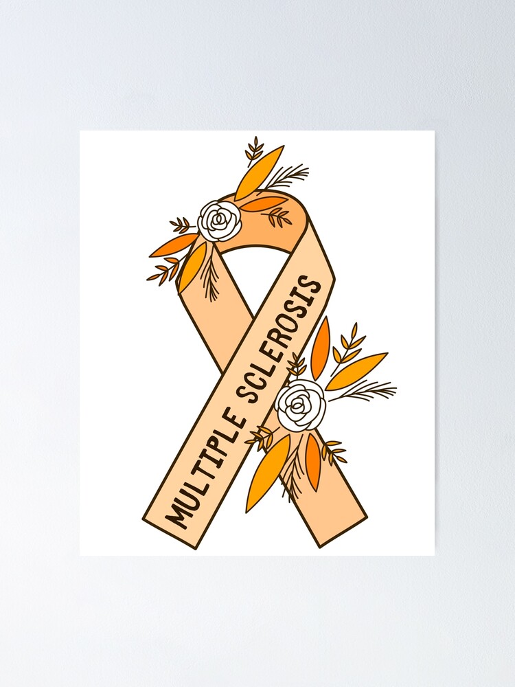 Multiple Sclerosis Awareness Month Ms Orange Ribbon Drawing by Noirty  Designs - Fine Art America