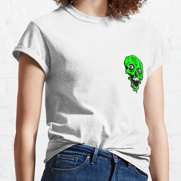 "Skate Rags" Vintage Skate Grafikgrün Classic T-Shirt