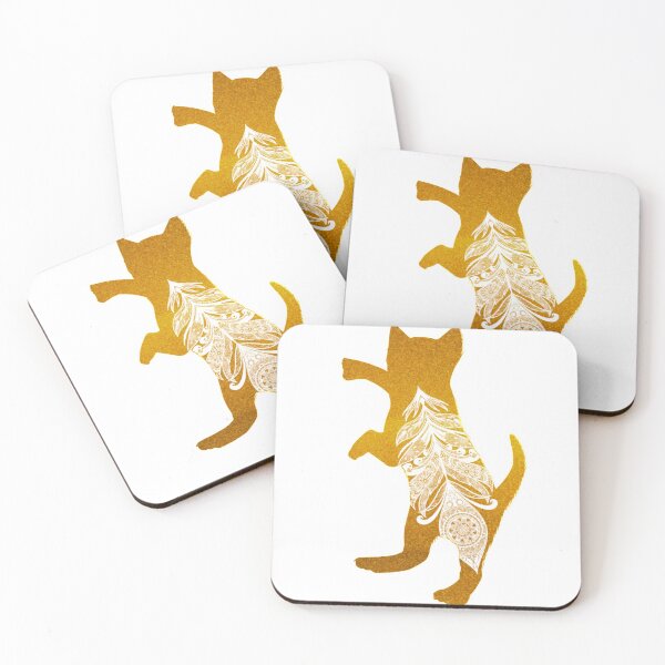 Item preview, Gold Cat Mandala designed and sold by GloryKeton.