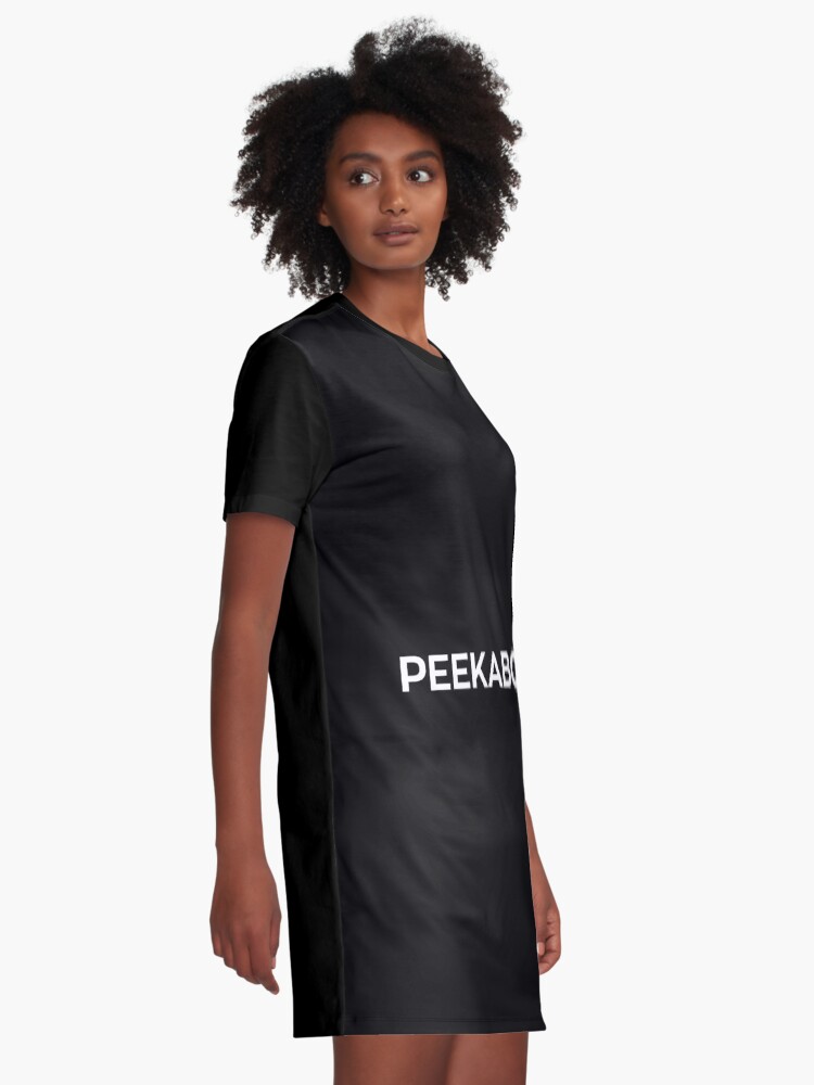 Alternate view of PEEKABOO Black Graphic T-Shirt Dress