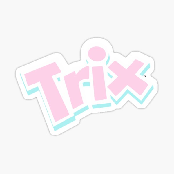 pink + blue trix Sticker