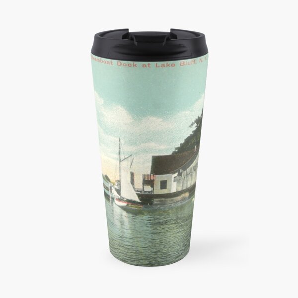 Steamboat Dock at Lake Bluff, NY Travel Mug