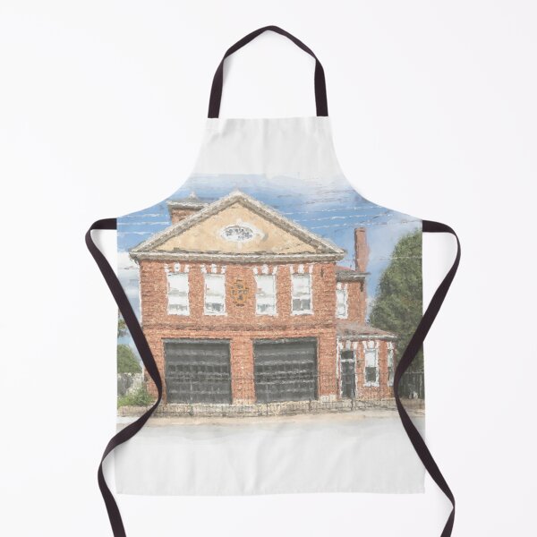 Item preview, Lynchburg Fire Station #4 Watercolor designed and sold by nbrandsberg.
