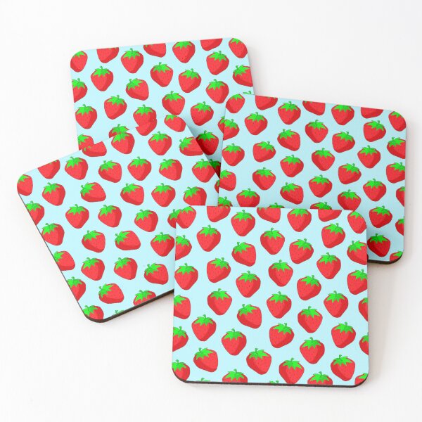 Item preview, Strawberries 4 (on blue) designed and sold by SyPhelan.