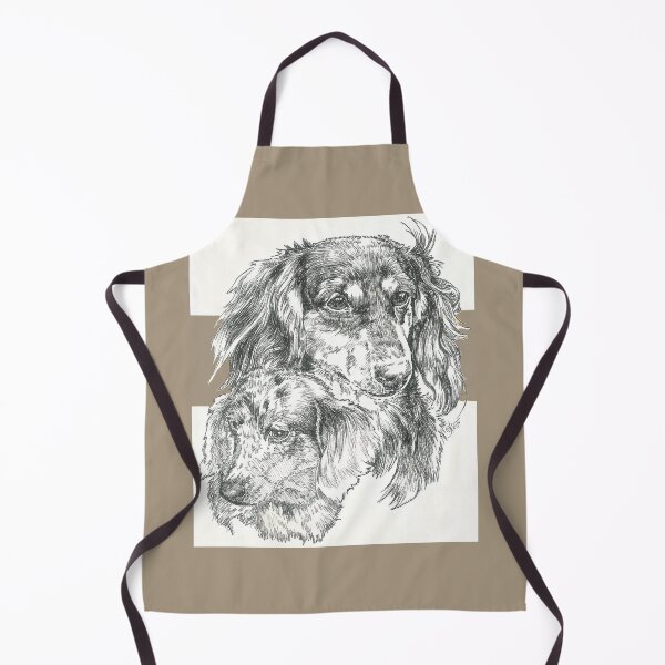 Item preview, Dachshund (long-haired) Father & Son designed and sold by BarbBarcikKeith.