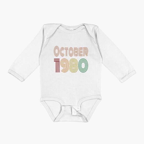 Item preview, Happy 40th Birthday, Happy forties Anniversary, born in October 1980 designed and sold by marosharaf.