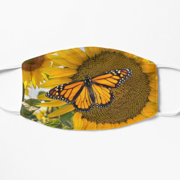 Monarch Sunflower Flat Mask