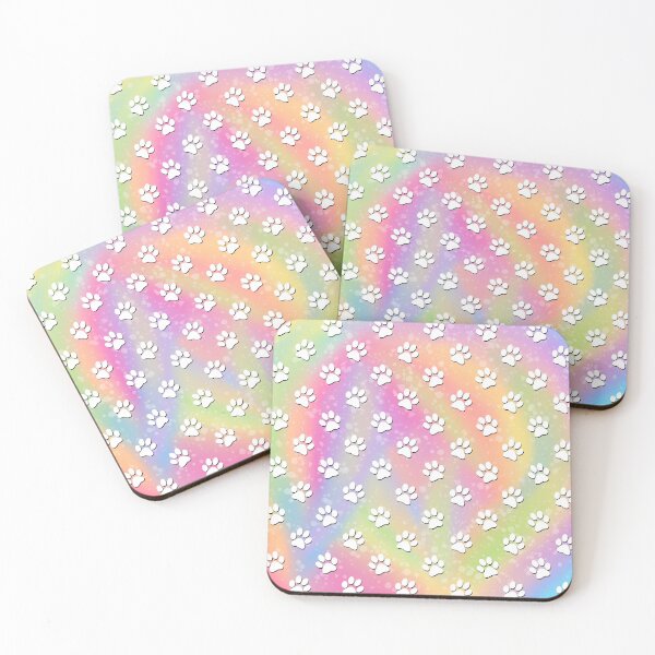 Item preview, Rainbow Paw Print Pattern designed and sold by Elle  Hazlett.