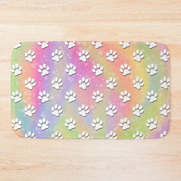 Item preview, Rainbow Paw Print Pattern designed and sold by Elle  Hazlett.