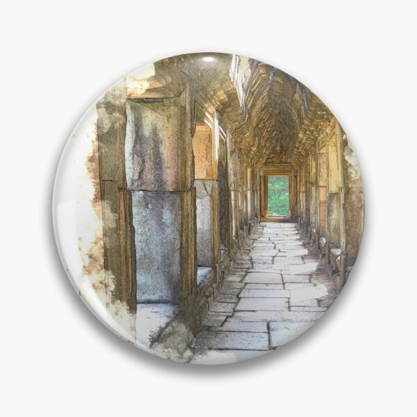 Item preview, Sunny stone corridor in Angkor Wat designed and sold by ZuZaFo.